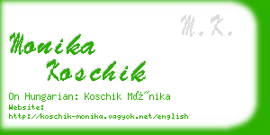 monika koschik business card